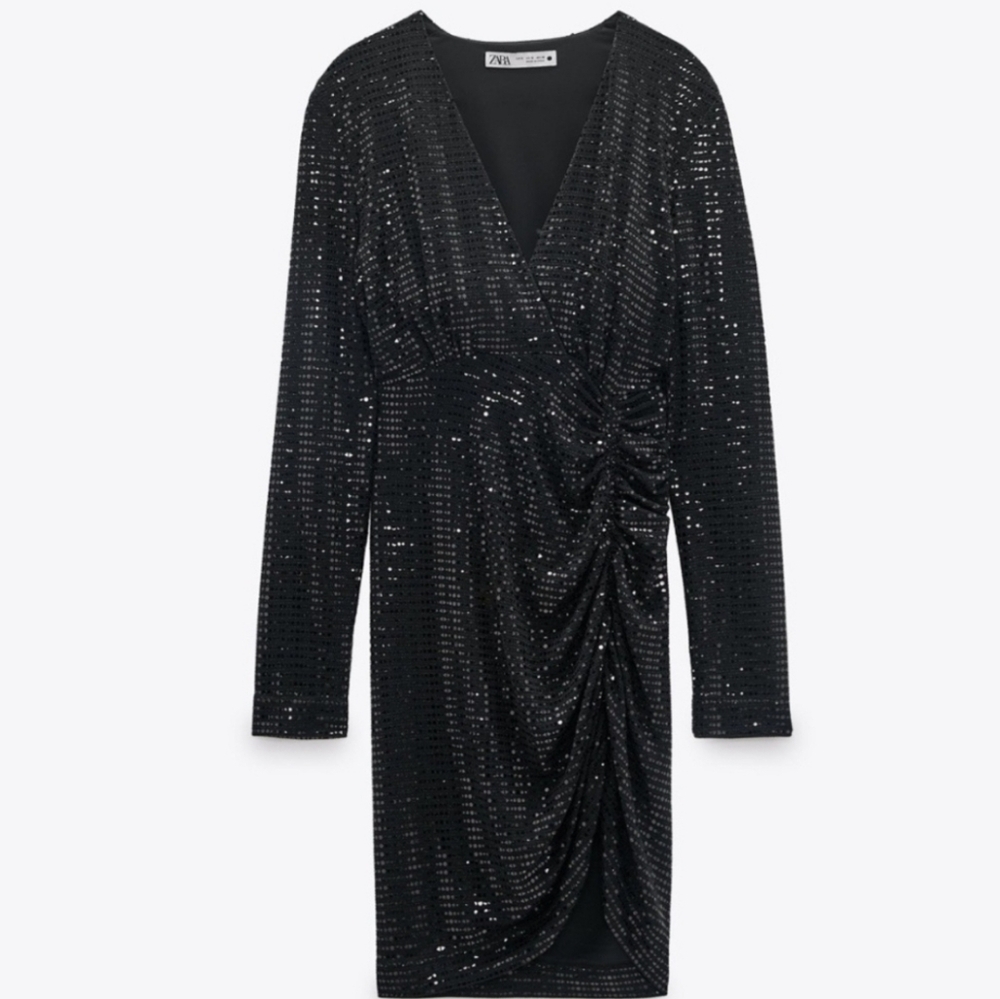 Zara Black Sequin Dress
